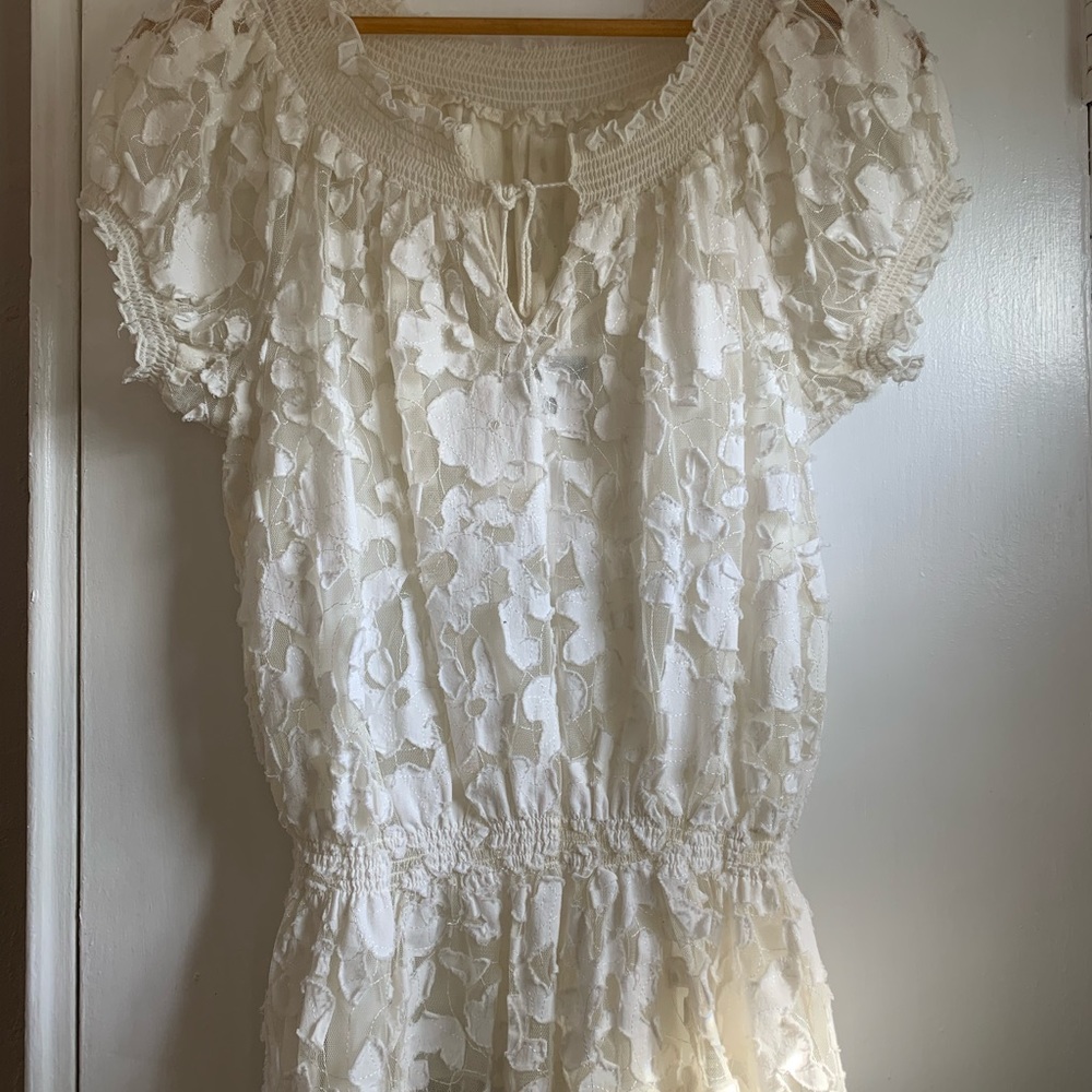 Sheer peplum blouse